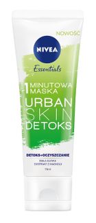 Nivea, Essentials Urban Skin, detoks maska na twarz 1 minutowa, 50 ml