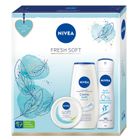 Nivea, Fresh Soft, zestaw, Soft, krem intensywnie nawilżający, 100 ml + Creme Soft, żel pod prysznic, 250 ml + Fresh Natural, dezodorant, spray, 150 ml