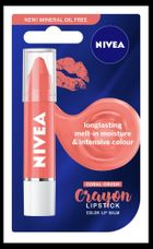 Nivea, Lip Care & Color, balsam ochronny do ust w kredce, Coral Crush, 3g