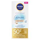 Nivea, Sun Ultra Light Daily Fluid SPF50+, fluid do twarzy, Light Tinted, 40 ml