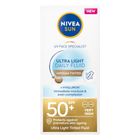 Nivea, Sun Ultra Light Daily Fluid SPF50+, fluid do twarzy, Medium Tinted, 40 ml