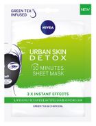 Nivea, Urban Skin Detox, maska w płacie 10-minutowa Detox, 1 szt.