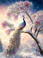 Norimpex, diamentowa mozaika, Paw na gałęzi, 30-40 cm