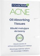 Novaclear, Acne, bibułki matujące do twarzy, 50 szt.