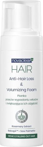 Novaclear, Hair, pianka przeciw wypadaniu włosów i zwiększająca ich objętość, 150 ml