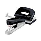 Novus, zestaw, zszywacz E15 + dziurkacz E210, czarny