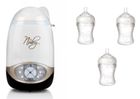 Nuby, Deluxe, podgrzewacz i sterylizator 2w1 z butelkami, zestaw promocyjny