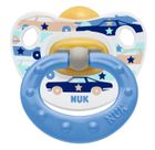 Nuk, Classic Fun, lateksowy smoczek uspokajający, rozmiar 2, niebieski, 1 szt.