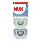 Nuk, First Choice, Night, smoczek uspokajający, hipopotam i koala, 0-6m, 2 szt.