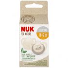 Nuk, For Nature, smoczek uspokajający, silikonowy, 0-6m, popielaty, 2 szt.