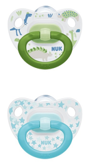 Nuk, Happy Days, Classic, smoczek uspokajający, 0-6 m, 2 szt.