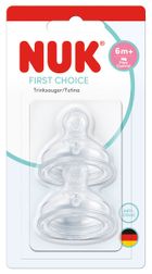 Nuk, Kubuś Puchatek, First Choice, smoczek do butelki, silikonowy, 6m+, 2 szt.