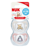 Nuk, Kubuś Puchatek, Kłapouchy, smoczek uspokajający, 6-18m, 2 szt.