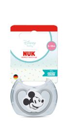 Nuk, Myszka Miki, Perfect Match Air, smoczek uspokajający, silikonowy, popielaty