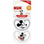 Nuk, Myszka Miki, Space, smoczek silikonowy, 0-6m, 2 szt.