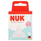 Nuk, Perfect Match Air, smoczek do butelki, silikonowy, rozmiar M, 2 szt.