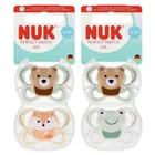 Nuk, Perfect Match Air, smoczek silikonowy, miś i żabka, 0-6, 2 szt.
