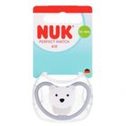 Nuk, Perfect Match Air, smoczek uspokajający, miś, 18-36m