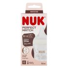 Nuk, Perfect Match, butelka, silikonowy smoczek, rozmiar S-M, tęcza, 150 ml
