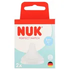 Nuk, Perfect Match, smoczek do butelki, silikonowy, rozmiar M, 2 szt.