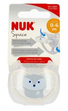 Nuk, Space, smoczek silikonowy, 0-6m, 1 szt.