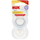Nuk, Star, smoczek uspokajający, silikonowy, 0-2m, niebieski