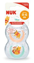 Nuk, Trendline, Kubuś Puchatek, smoczek uspokajający, 0-6m, 2 szt.