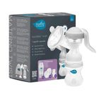 Nuvita, Materno Twist, laktator ręczny dwufazowy z obrotową rączka 270°, szary + butelka, 150 ml