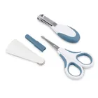 Nuvita, zestaw do paznokci: nożyczki, cążki i 5 pilniczków, powder blue