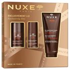 Nuxe, Exclusively Him, zestaw: wielofunkcyjny żel nawilżający do twarzy, 50 ml + dezodorant roll-on 24-godzinna ochrona, 50 ml + wielofunkcyjny żel pod prysznic, 200 ml