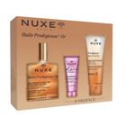 Nuxe, Huile Prodigieuse Or, zestaw: suchy olejek, 100 ml + szampon do włosów, 30 ml + olejek pod prysznic, 100 ml
