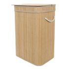 Nuxio, Luva, bambusowy kosz na pranie z pokrywą, 80l