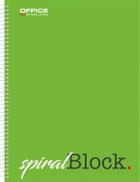 Office Products, kołonotatnik A4, kratka, zielony, 1 szt.
