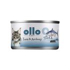 Ollo, tuńczyk z anchois w bulionie, mokra karma dla kotów, 70g