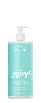 On line, Emocje, mydło do rąk i ciała 2w1, Enjoy, 390 ml
