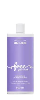 On line, Emocje, żel pod prysznic, Free, imbir i woda pomarańczowa, 500 ml