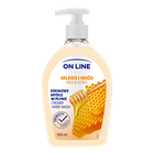 On Line, mydło w dozowniku, Mleko & Miód, 500 ml