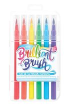 Ooly, Brilliant Brush, flamastry pędzelkowe, 6 kolorów