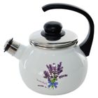 Orion, czajnik emaliowany, indukcja, 1,75 l, biały, lawenda