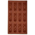 Orion, forma do ciastek i pralin, silikonowa, brązowa, 29,5-17-1,5 cm