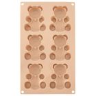 Orion, forma do ciastek muffinek silikonowa, beżowa, misie, 30-17,5-2 cm