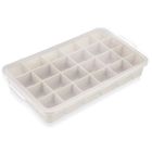 Orion, forma do kostek lodu z pokrywką, silikonowa, beżowa, 22.5-13-3 cm