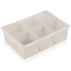 Orion, forma do kostek lodu z pokrywką, silikonowa, beżowa XXL, 18.5-12-5 cm