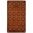 Orion, forma do pralin i czekoladek silikonowa, brązowa, 30-17,5-1,5 cm