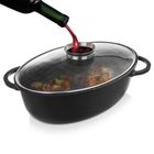 Orion, Grande, brytfanna granitowa, z pokrywką szklaną, 8 l