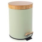 Orion, Greenish, kosz na śmieci, metalowy, z pedałem, zielony, 5l