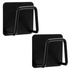 Orion, haczyk wieszak samoprzylepny, czarny, 4,8-4,8 cm, 2 szt.