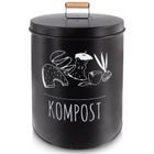 Orion, kompostownik kuchenny, metalowy, z filtrem węglowym, czarny, 8l