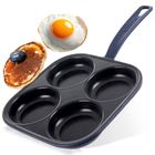 Orion, Litina Smalt, patelnia do jajek, żeliwna emaliowana, 4 otwory, 20,5-20,5 cm