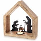 Orion, Mango, świecznik drewniany, szopka bożonarodzeniowa, 20-6-22 cm